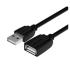 Cable Alargador USB 2.0 Vention VAS-A44-B200/ USB Macho - USB Hembra/ 480Mbps/ 2m/ Negro