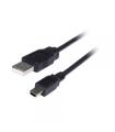 Cable USB 2.0 3GO C107/ MiniUSB Macho - USB Macho/ 1.5m/ Negro