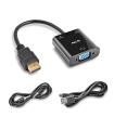 Cable Conversor NGS Chamaleon/ HDMI Macho - VGA Hembra/ 15cm/ Incluye Cable De Audio Y Alimentacin USB