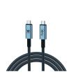 Cable USB 3.1 Tipo-C Woxter PE26-183/ USB Tipo-C Macho - USB Tipo-C Macho/ Hasta 240W/ 40Gbps/ 2m/ Negro