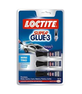 Pegamento en Tubo Loctite Super Glue-3 Mini Trio/ 3 x 1g