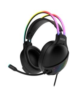 Auriculares Gaming con Micrfono Krom Klaim/ Jack 3.5/ USB 2.0/ Negros