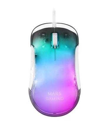 Ratn Gaming Mars Gaming MMGLOWW/ Hasta 12800 DPI/ Blanco