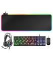 Pack Gaming Mars Gaming MCPEX/ Teclado H-MECH  + Ratn Ptico + Auriculares Con Micrfono + Alfombrilla