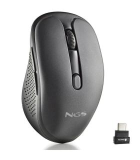 Ratn Inalmbrico NGS Evo Jot silencioso/ Batera recargable/ Hasta 1600 DPI/ Negro