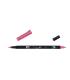 ROTULADOR DOBLE PUNTA PINCEL COLOR HOT PINK TOMBOW ABT-743