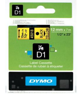 CINTA ROTULADORA D1 12MMX7M NEGRO/AMARILLO DYMO S0720580