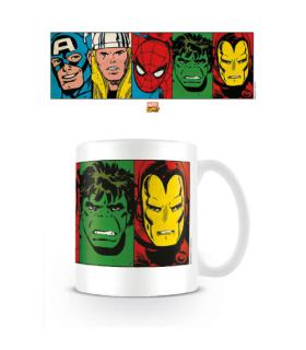 TAZA DESAYUNO MARVEL CARAS COMIC PYRAMID INTERNATIONAL REDSTRING MG23443