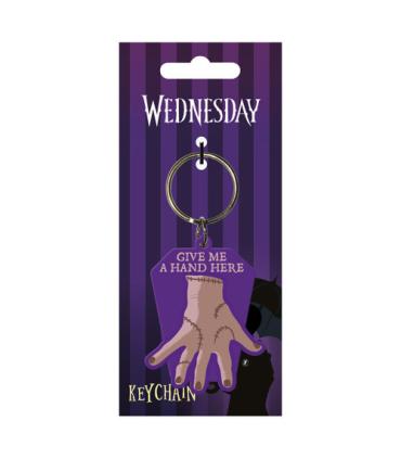 LLAVERO GOMA CHOCA LA MANO WEDNESDAY PYRAMID INTERNATIONAL REDSTRING RK39476C