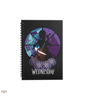 CUADERNO WEDNESDAY CON CELLO 14,5X21 CM CINEREPLICAS REDSTRING CR5174