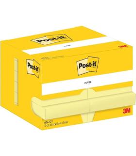 PACK 12 BLOCS 100 HOJAS NOTAS ADHESIVAS 51X76MM CANARY YELLOW CAJA CARTN 656 POST-IT 7100290170