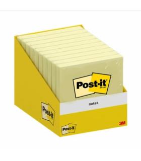 BLOC 100 HOJAS NOTAS ADHESIVAS 76X76MM CANARY YELLOW ENCELOFANADO 6820-CY-W10 POST-IT 7100317841