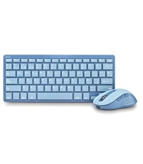 NGS Fantasy Pack Teclado Compacto Silencioso + Raton Silencioso 1600dpi 5 Botones - Conexion 2,4GHz, BT1 y BT2 - Color Azul