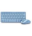 NGS Fantasy Pack Teclado Compacto Silencioso + Raton Silencioso 1600dpi 5 Botones - Conexion 2,4GHz, BT1 Y BT2 - Color Azul