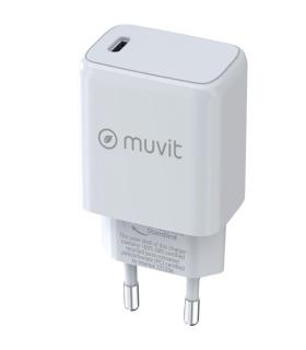 Cargador de Pared Muvit For Change MCACC0012/ 1xUSB Tipo-C/ 20W