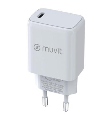 Cargador de Pared Muvit For Change MCACC0014/ 1xUSB Tipo-C/ 30W