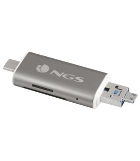 Lector de Tarjetas Externo NGS ALLY READER/ USB 2.0/ USB Tipo-C / Micro USB