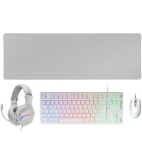 Pack Gaming Mars Gaming MCP-RGB3W/ Teclado RGB + Ratn ptico + Alfombrilla XXL + Auriculares