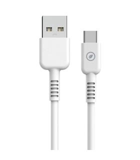 Cable USB 2.0 Tipo-C Muvit For Change MCUSC0003/ USB Tipo-C Macho - USB Macho/ Hasta 27W/ 1.2m/ Blanco