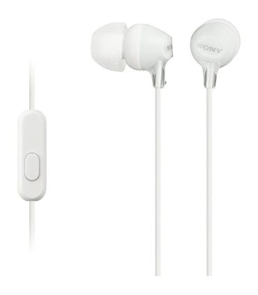 Auriculares Intrauditivos Sony MDR-EX15AP/ con Micrfono/ Jack 3.5/ Blancos