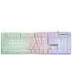 Teclado Gaming SemiMecnico Mars Gaming MK220ES/ Blanco