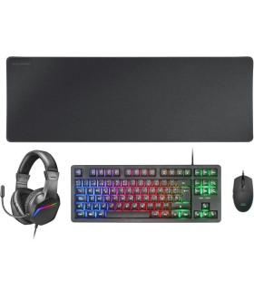 Pack Gaming Mars Gaming MCP-RGB3/ Teclado RGB + Ratn ptico + Alfombrilla XXL + Auriculares