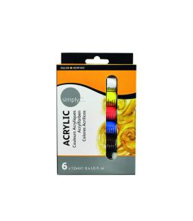 SET PINTURA ACRLICA 6X12ML SIMPLY DALER ROWNEY D126500006