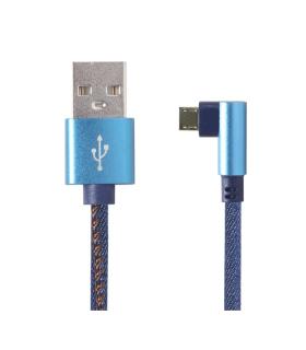 CABLE USB 2.0 A/M-MICRO USB B/M ACODADO 1.8M AZUL JEANS CABLEXPERT