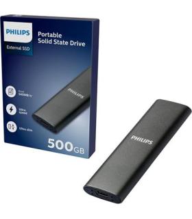 Disco M.2 Externo Philips 500gb Usb-c/usb3.0 540mb Ultra Slim Gris