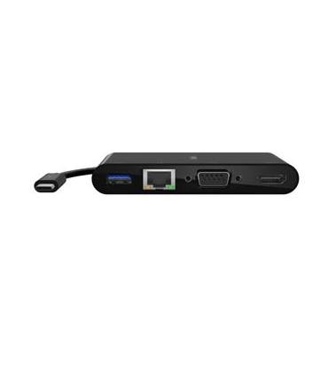 Docking Usb-c Belkin Avc005btbk A 1xusb-a 3,0 1x1gb Rj45 1xvga 1xhdmi (4k) Color Negro