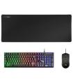 Pack Teclado Mouse Y Alfombrilla Mars Gaming Mcpx Black Telcado Hibrido H-mech Mouse Ultra Ligero 10k Y Alfombrilla Xxl