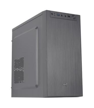 Caja Microatx Aerocool Cs-108 Black Frontal Con Diseo De Aluminio Pulido Sin Fuente De Alimentacion