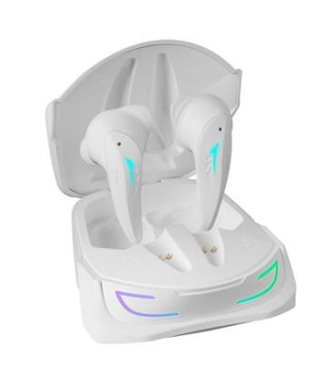 Auricular Bluetooth Mars Gaming Mhi-ultra White Bt 5.3 Tws Cancelacion De Ruido Anc+enc Pasiva Iluminacion Rgb Flow Ipx4 Caja