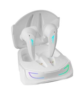 Auricular Bluetooth Mars Gaming Mhi-ultra White Bt 5.3 Tws Cancelacion De Ruido Anc+enc Pasiva Iluminacion Rgb Flow Ipx4 Caja