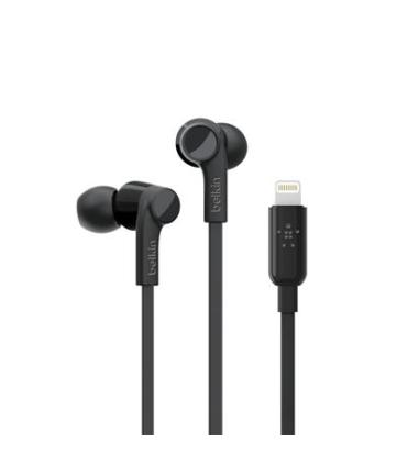 Headset Intrauditivo Belkin G3h0001btblk Con Conector Lightning Microfono Integrado Color Negro