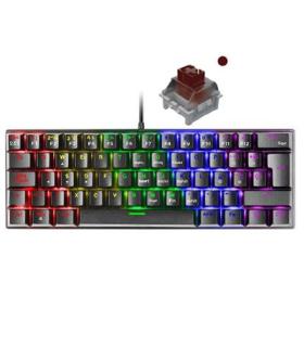 Teclado Mecanico Ultra Compacto Mars Gaming Mk60 Black Switch Marron Pr De 100hz Anti-ghosting Avanzado Iluminacion Rgb