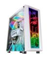 Caja Atx Semitorre Gaming Mars Gaming Mc-art White Lateral Y Frontal Personalizable Con Iluminacion Rgb Sin Fuente De Aliment