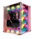 Talius caja Atx gaming Cronos Orchid RGB cristal templado USB 3.0 (Incluye 3 ventiladores)