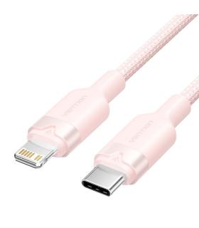 Cable USB Tipo-C Lightning Vention LALPH/ USB Tipo-C Macho - Lightning Macho/ 27W/ 480Mbps/ 2m/ Rosa