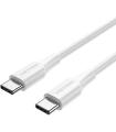 Cable USB 2.0 Tipo-C 3A Vention TRCWH/ USB Tipo-C Macho - USB Tipo-C Macho/ Hasta 60W/ 480Mbps/ 2m/ Blanco