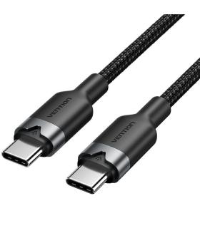 Cable USB 2.0 Tipo-C 3A Vention TRDBH/ USB Tipo-C Macho - USB Tipo-C Macho/ Hasta 60W/ 480Mbps/ 2m/ Negro