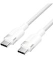 Cable USB 2.0 Tipo-C 3A Vention TRDWF/ USB Tipo-C Macho - USB Tipo-C Macho/ Hasta 60W/ 480Mbps/ 1m/ Blanco