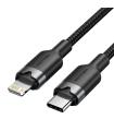 Cable USB Tipo-C Lightning Vention LALBH/ USB Tipo-C Macho - Lightning Macho/ 27W/ 480Mbps/ 2m/ Negro