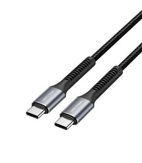 Cable USB Tipo-C Vention H15BF/ USB Tipo-C Macho - USB Tipo-C Macho/ 60W/ 480Mbps/ 1m/ Negro