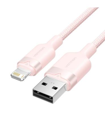 Cable USB Lightning Vention LANBH/ USB Macho - Lightning Macho/ 480Mbps/ 1m/ Rosa