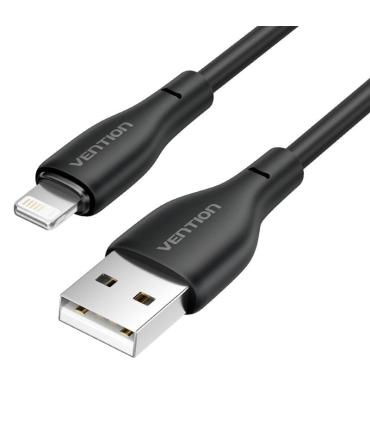 Cable USB 2.0 Lightning Vention H26BF/ Lightning Macho - USB Macho/ 10W/ 480Mbps/ 1m/ Negro