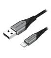 Cable USB 2.0 Lightning Vention LABHF/ USB Macho - Lightning Macho/ Hasta 12W/ 480Mbps/ 1m/ Gris