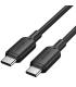 Cable USB 2.0 Tipo-C 3A Vention TRCBF/ USB Tipo-C Macho - USB Tipo-C Macho/ Hasta 60W/ 480Mbps/ 1m/ Negro