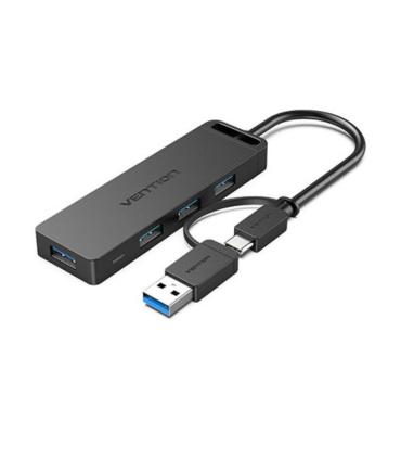 Hub USB 3.0 y Tipo-C Vention CHTBB/ 4xUSB/ USB Tipo-C PD