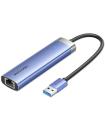 Hub USB 3.0 Vention TGFSB/ 3xUSB/ 1xRJ45/ 1xUSB Tipo-C PD